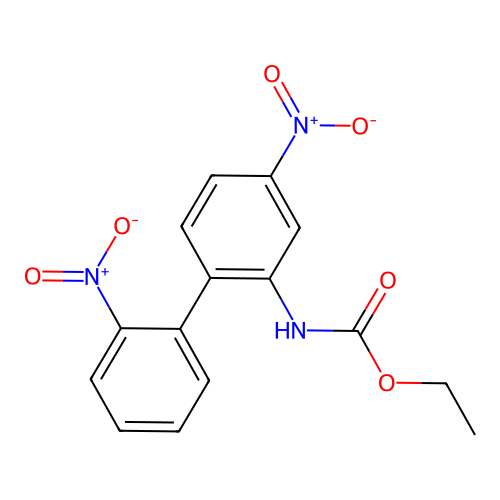 ethyl N-[5-nitro-2-(2-nitrophenyl)phenyl]carbamate structure