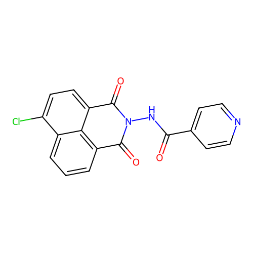 N-(6-chloro-1,3-dioxo-1H-benzo[de]isoquinolin-2(3H)-yl)isonicotinamide structure