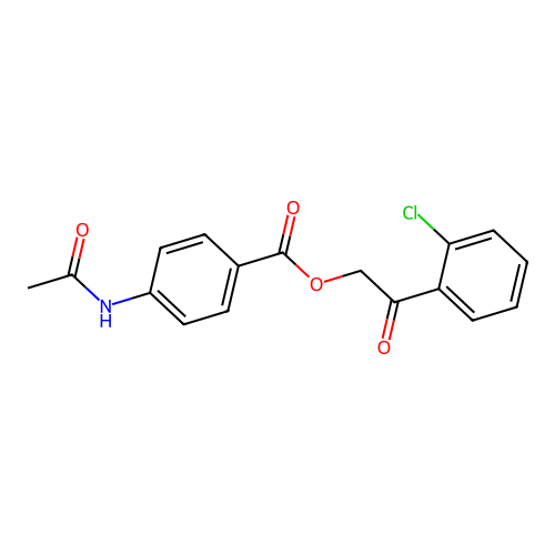 2-(2-Chlorophenyl)-2-oxoethyl 4-(acetylamino)benzoate structure