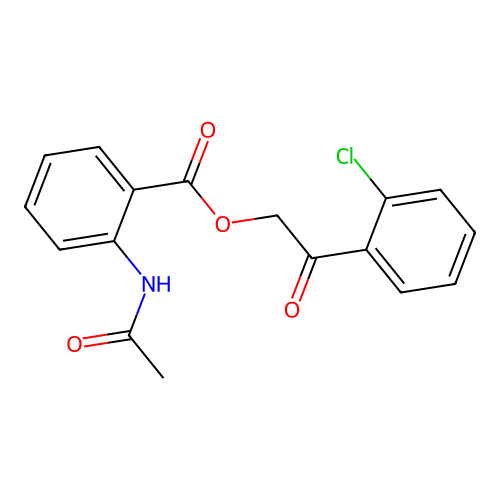 2-(2-Chlorophenyl)-2-oxoethyl 2-(acetylamino)benzoate structure