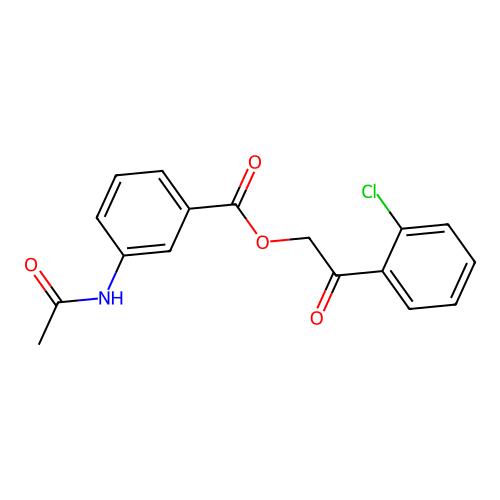 2-(2-Chlorophenyl)-2-oxoethyl 3-(acetylamino)benzoate structure