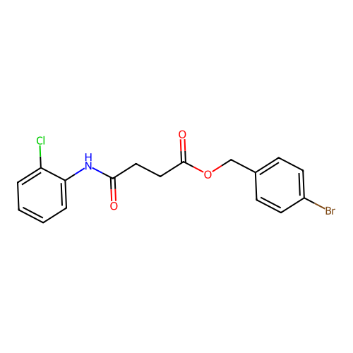 4-Bromobenzyl 4-(2-chloroanilino)-4-oxobutanoate structure