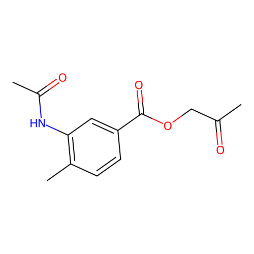 2-Oxopropyl 3-(acetylamino)-4-methylbenzoate structure