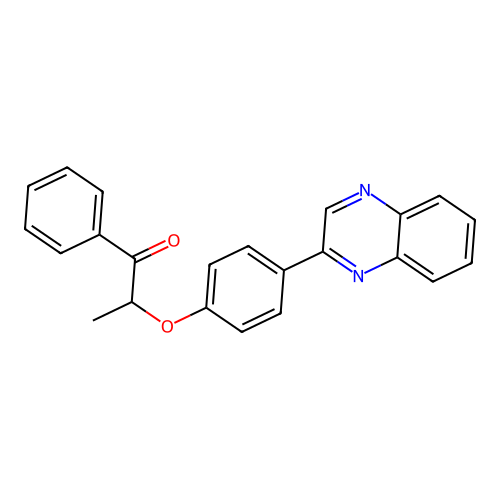 1-Phenyl-2-(4-quinoxalin-2-ylphenoxy)propan-1-one structure