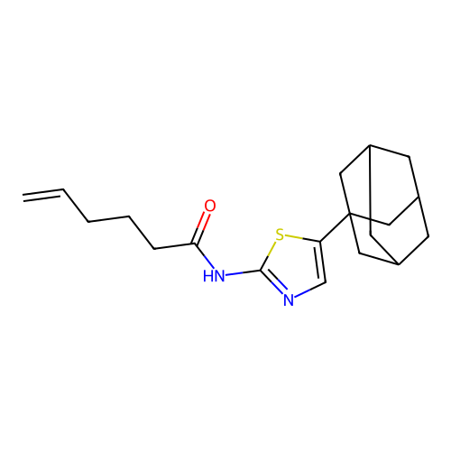 N-[5-(1-adamantyl)-1,3-thiazol-2-yl]-5-hexenamide structure