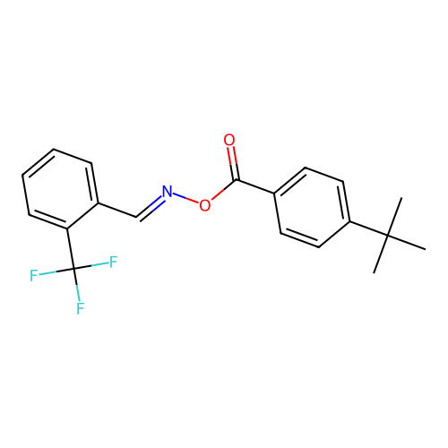 [[2-(Trifluoromethyl)phenyl]methylideneamino] 4-tert-butylbenzoate structure