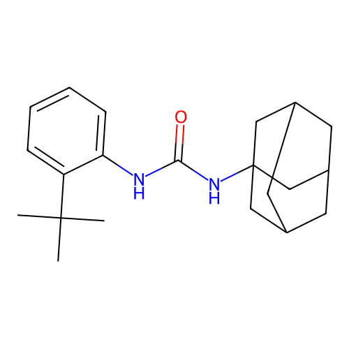 N-(1-adamantyl)-N'-(2-tert-butylphenyl)urea structure