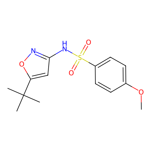 N-(5-tert-butyl-1,2-oxazol-3-yl)-4-methoxybenzenesulfonamide structure