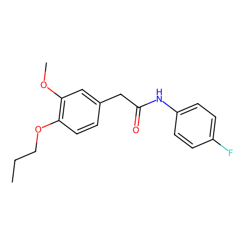 N-(4-fluorophenyl)-2-(3-methoxy-4-propoxyphenyl)acetamide structure