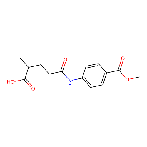 5-[4-(Methoxycarbonyl)anilino]-2-methyl-5-oxopentanoic acid structure