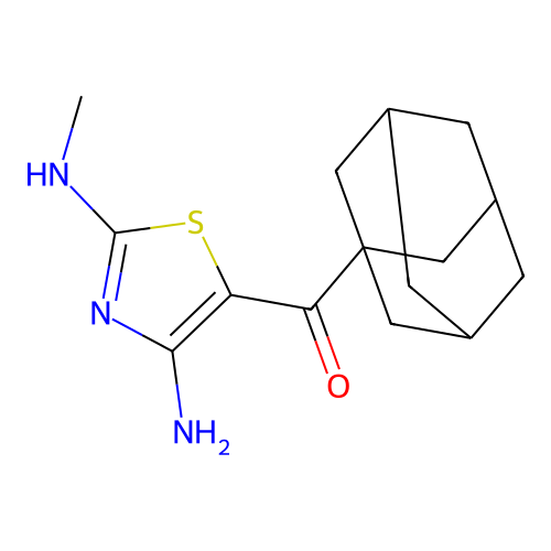 1-Adamantyl[4-amino-2-(methylamino)-1,3-thiazol-5-yl]methanone structure