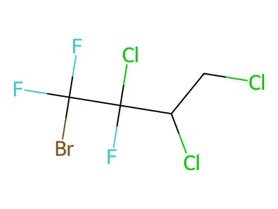 1-Bromo-2,3,4-trichloro-1,1,2-trifluorobutane structure