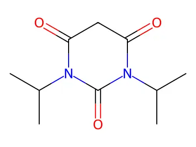 1,3-diisopropylpyrimidine-2,4,6(1H,3H,5H)-trione structure