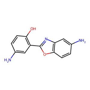 Phenol, 4-amino-2-(5-amino-2-benzoxazolyl)- structure