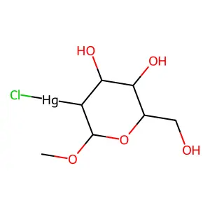 Methyl 2-(chloromercuryyl)-2-deoxyhexopyranoside structure