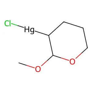 Chloro-(2-methoxyoxan-3-yl)mercury structure