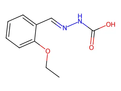 [(2-Ethoxyphenyl)methylideneamino]carbamic acid structure