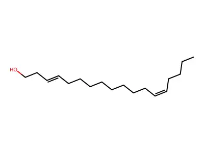 3,13-Octadecadien-1-ol, (3E,13Z)- structure