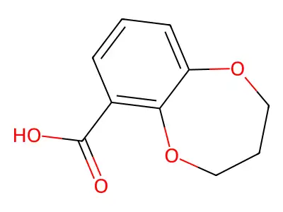 3,4-dihydro-2H-benzo-1,5-dioxepin-6-carboxylic acid structure