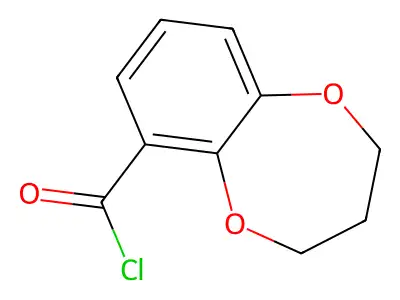 3,4-dihydro-2H-1,5-benzodioxepine-6-carbonyl chloride structure