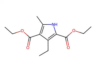 2,4-diethyl 3-ethyl-5-methyl-1H-pyrrole-2,4-dicarboxylate structure