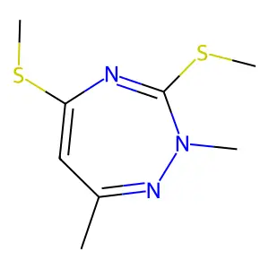 2H-1,2,4-Triazepine, 2,7-dimethyl-3,5-bis(methylthio)- structure