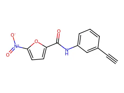 N-(3-ethynylphenyl)-5-nitrofuran-2-carboxamide structure