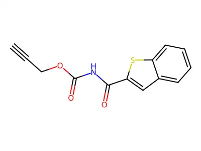 (Benzo[b]thiophene-2-carbonyl)-carbamic acid prop-2-ynyl ester structure