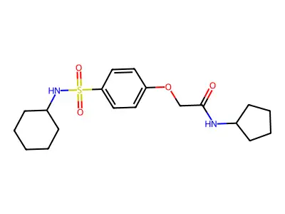 2-[4-(cyclohexylsulfamoyl)phenoxy]-N-cyclopentylacetamide structure