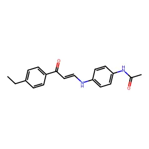 N-[4-[[(E)-3-(4-ethylphenyl)-3-oxoprop-1-enyl]amino]phenyl]acetamide structure