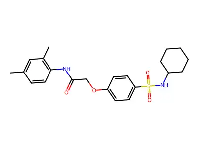 2-[4-(cyclohexylsulfamoyl)phenoxy]-N-(2,4-dimethylphenyl)acetamide structure