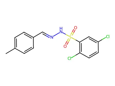 2,5-dichloro-N-[(4-methylphenyl)methylideneamino]benzenesulfonamide structure