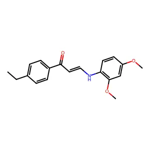 3-(2,4-Dimethoxyanilino)-1-(4-ethylphenyl)-2-propen-1-one structure