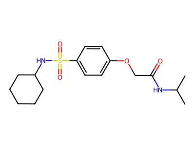 2-{4-[(cyclohexylamino)sulfonyl]phenoxy}-N-isopropylacetamide structure