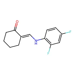 2-[(2,4-Difluoroanilino)methylene]cyclohexanone structure
