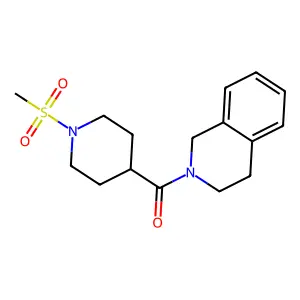 3,4-dihydro-1H-isoquinolin-2-yl-(1-methylsulfonylpiperidin-4-yl)methanone structure