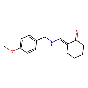 (2Z)-2-{[(4-methoxybenzyl)amino]methylidene}cyclohexanone structure