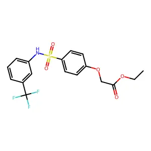 Ethyl (4-{[3-(trifluoromethyl)anilino]sulfonyl}phenoxy)acetate structure