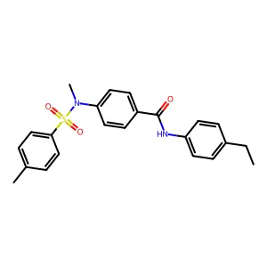 N-(4-ethylphenyl)-4-[methyl-(4-methylphenyl)sulfonylamino]benzamide structure