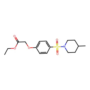 Ethyl {4-[(4-methyl-1-piperidinyl)sulfonyl]phenoxy}acetate structure