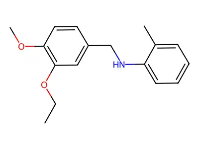 N-(3-ethoxy-4-methoxybenzyl)-N-(2-methylphenyl)amine structure