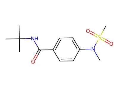 N-tert-butyl-4-[methyl(methylsulfonyl)amino]benzamide structure