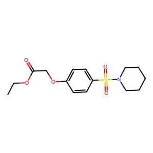Ethyl 2-(4-piperidin-1-ylsulfonylphenoxy)acetate structure