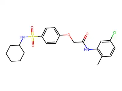 N-(5-chloro-2-methylphenyl)-2-[4-(cyclohexylsulfamoyl)phenoxy]acetamide structure