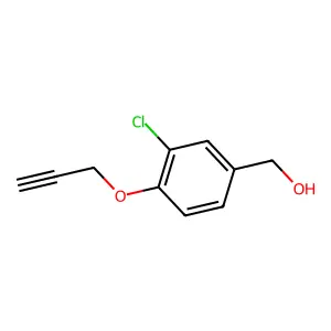 (3-Chloro-4-(prop-2-yn-1-yloxy)phenyl)methanol structure