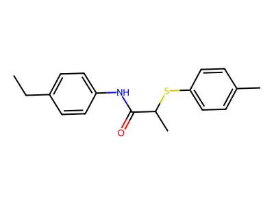 N-(4-ethylphenyl)-2-[(4-methylphenyl)sulfanyl]propanamide structure