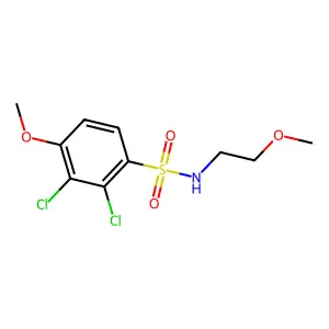 2,3-dichloro-4-methoxy-N-(2-methoxyethyl)benzenesulfonamide structure