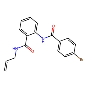 2-[(4-bromobenzoyl)amino]-N-prop-2-enylbenzamide structure