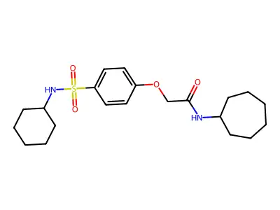 N-cycloheptyl-2-[4-(cyclohexylsulfamoyl)phenoxy]acetamide structure