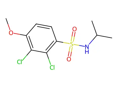 2,3-dichloro-N-isopropyl-4-methoxybenzenesulfonamide structure